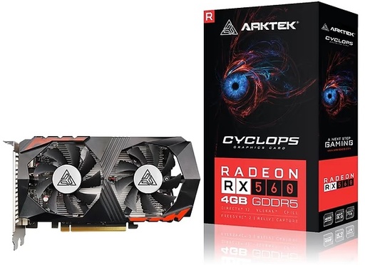 [AKR560D5S4GH1] TARJETA VIDEO ARKTEK AKR560D5S4GH1 RX560 4GB GDDR5 1176MHZ