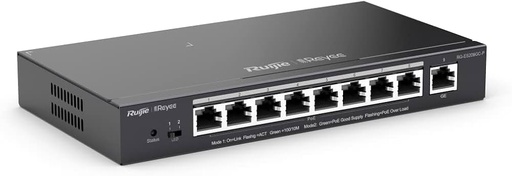 [RG-ES209GC-P] SWITCH RUIJIE RG-ES209GC-P 9PUERTOS 8POE 120W 10/100/1000 +1 GIGABIT