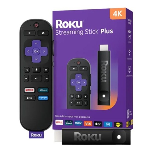 [3830R] ROKU STICK PLUS 3830R 4K CONTROL REMOTO